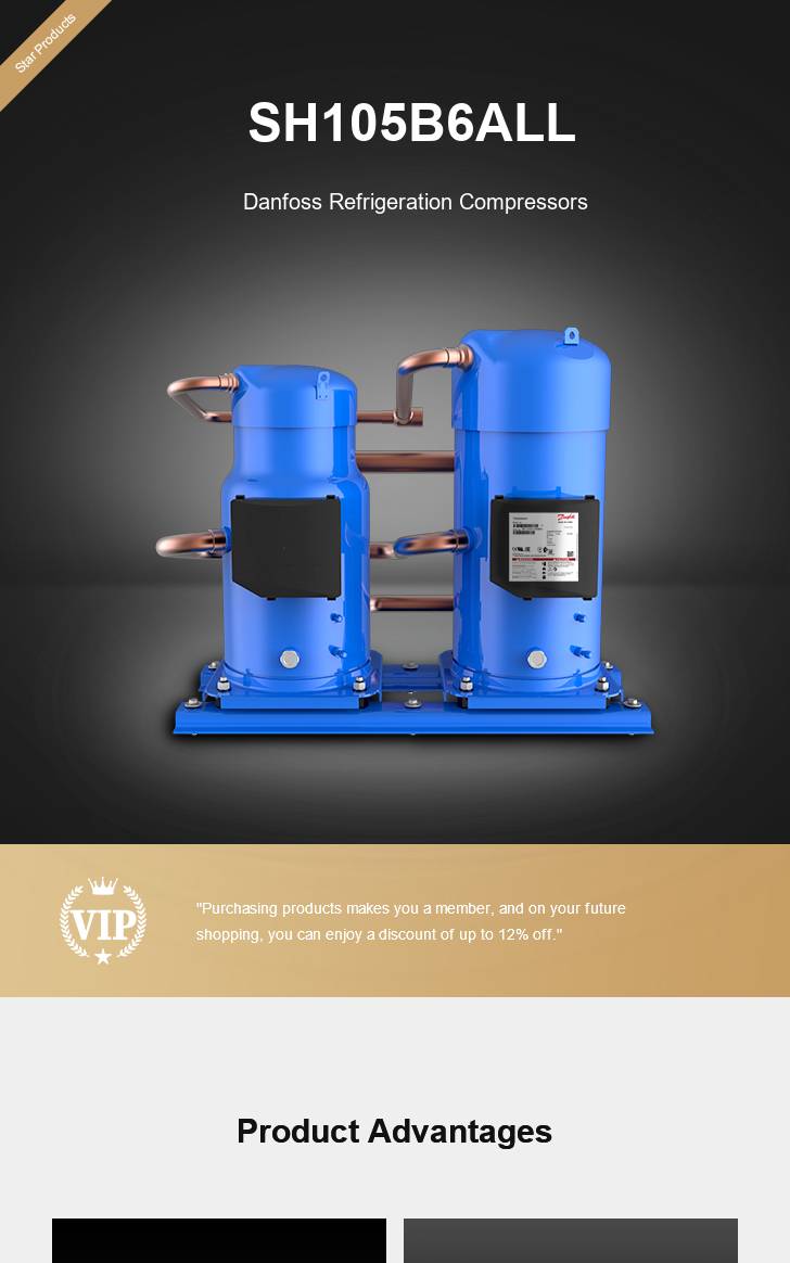 Danfoss Compressor SH105B6ALL, technical parameters pdf, structure diagram